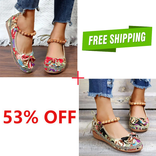 Ženske cipele s vezom u etničkom stilu - 🔥Kupite 2 komada, besplatna dostava